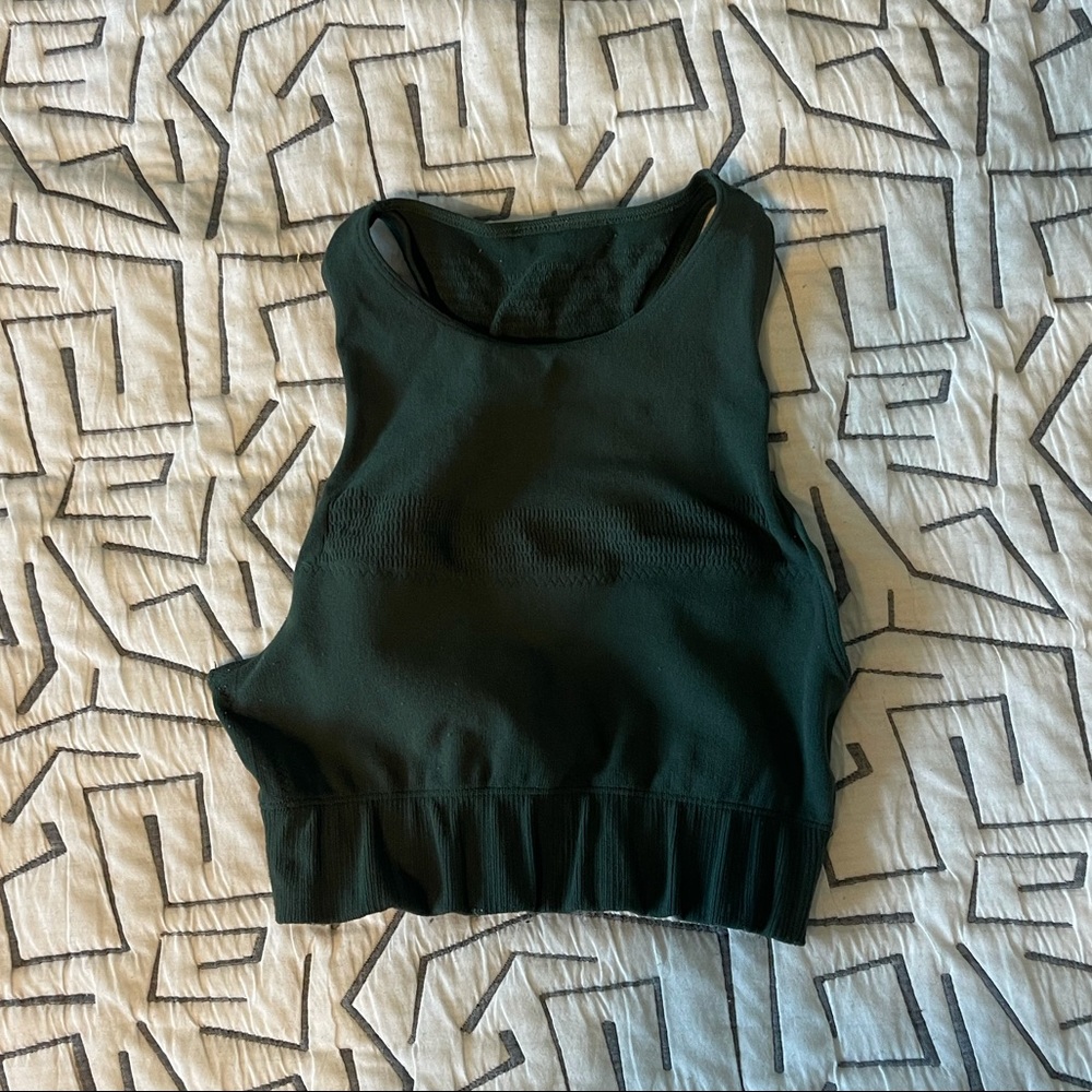 Emeral green sports bra
